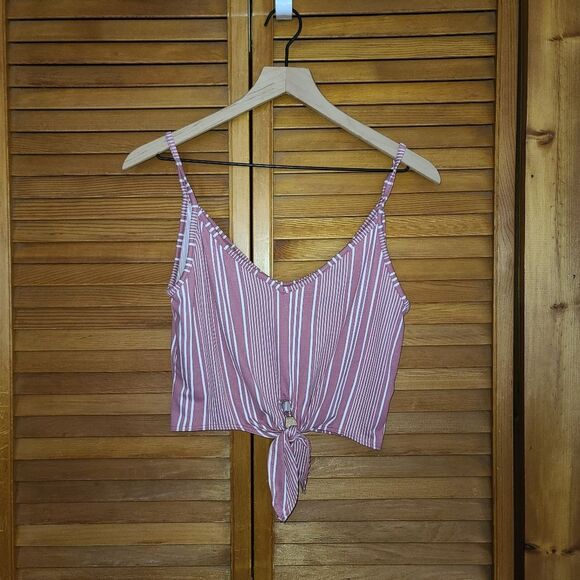Forever 21 Stripe Knot Crop Tank Size M - Picture 7 of 7